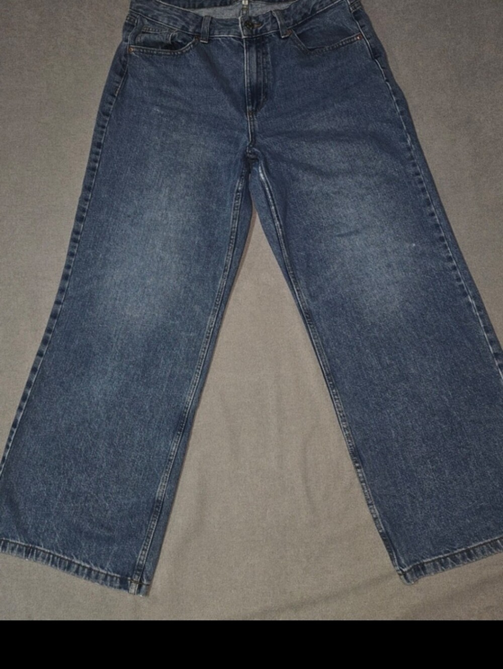 ONLY Blue Denim Leather Patch Light Blue Jeans
